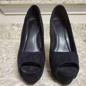 Paprika, Black Heel, Peep Toe, 8.5